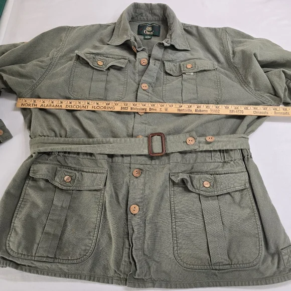 Vintage Orvis Men's Travel Norfolk Safari belted Bush Jacket Coat XXL Fishing - Picture 10 of 12